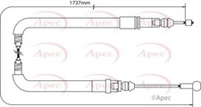 Apec Brake Cable Rear Fits