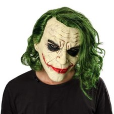 Joker Mask Scary Halloween Latex Masks for Adult Horror Clown Full Head Cosplay