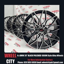 4 x BMW 20" BLACK POLISHED