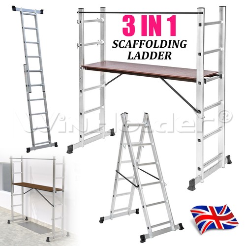 Aluminium scaffolding ladder - aluminium,