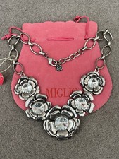 Miglio Silver Flower Necklace