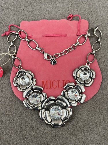 Miglio silver flower necklace - flower,