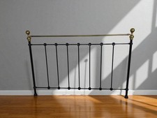 An Antique Style Metal and Brass Headboard ~Delivery Available~