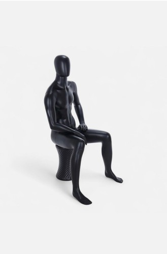 Male seated mannequin egg - -,