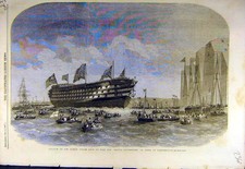 Original Old Antique Print