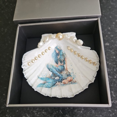 Handmade mermaid scallop shell - scallop,