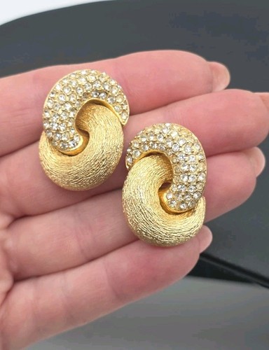 Vintage dior earrings textured - vintage,