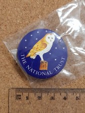 National Trust BARN OWL Charity Tin Badge