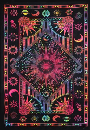 Burning sun moon star - sun, mystic