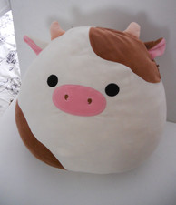 Squishmallows  16"   40cm   RONNIE CREAM AND BROWN COW PLUSH SOFT TOY