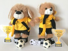 WOLVERHAMPTON WANDERERS WOLVES PERSONALISED TEDDY BEAR FOOTBALLER GIFT UNIQUE