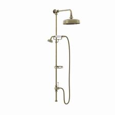 Shower Head Arm Riser Rail Kit Soap Dish Watercan Downton Brass ENKI RG046