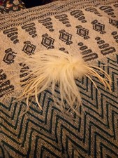 White Fascinator Feather Clip Weddings