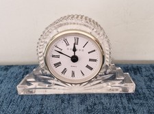 Select Glass Mantle Clock Art Deco Style Quartz 9.5cm Height ~ 14cm Wide Works