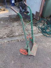 antique/vintage sack truck-iron rivet construction - garden ornament/industrial