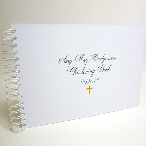 Personalised christening book - personalised,
