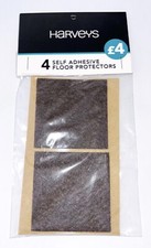 New Harveys Pack Of 4 Square Self Adhesive Floor Protectors, Table, Chair Covers