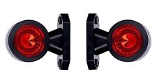 2x E-mark Trailer Mudguard Towing Red / White LED Marker Lights Truck Lorry