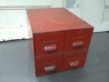 Vintage metal drawer index - metal, 4