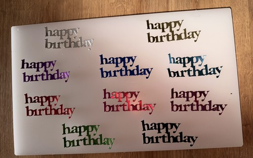 Happy birthday die cuts - 10,