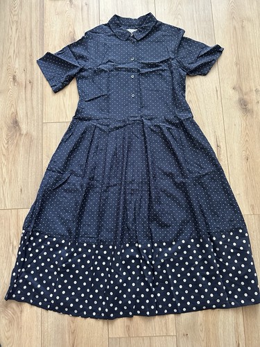 Toast navy polka dot - polka,