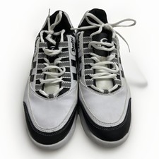 Dexter Men's Ten Pin Bowling Shoes Size 8 UK White Black Leather Upper VGC
