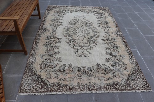 Vintage turkish rug 5x8 ft - turkish,
