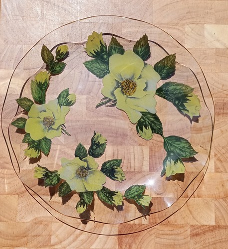 Vintage large floral yellow - vintage,