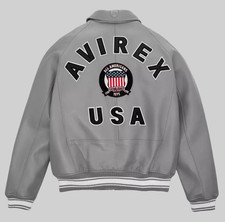 Men’s Avirex Gray Bomber