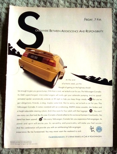 1990 volkswagen corrado print - volkswagen,