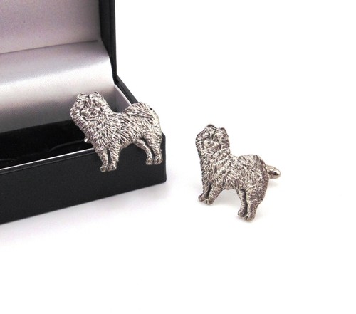 Chow pewter cufflinks - chow,
