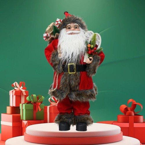 Traditional red plush santa - traditional,