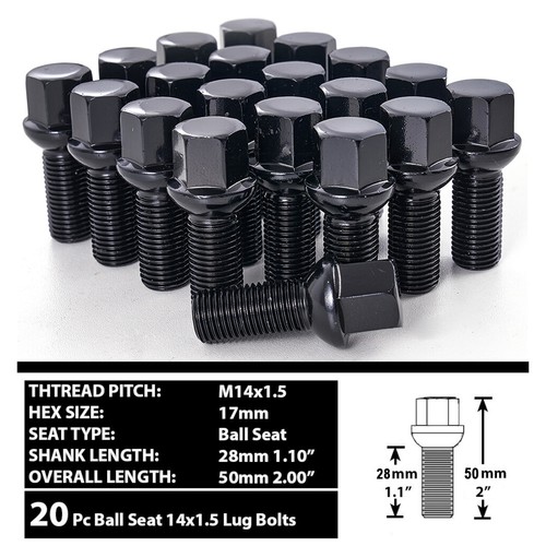 20pc black alloy wheel - 20pc,