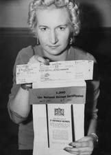 Woman holding British