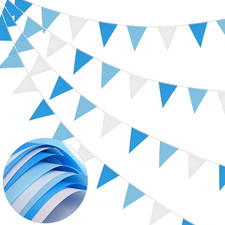 66Ft Bunting Banner Blue White