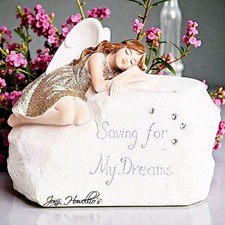 Glitter Fairy Money Box Thoughts Of You Saving For My Dreams Savings Bank Girls
