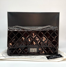 Chanel 2.55 Reissue Double Flap Bag 227 in Brown Patent Leather
