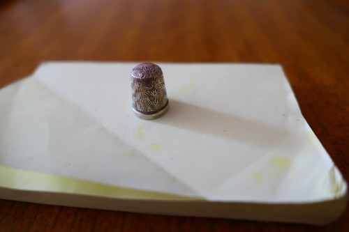 Silver thimble 5 - thimble, of