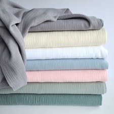Cotton Double Gauze Fabric - 7 Colours 100% Cotton Woven Dressmaking Material