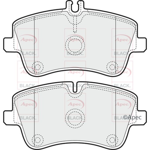 Brake pads set for - brake, mercedes
