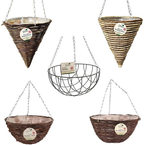 Light dark rattan wire hanging - light/dark, rattan-wire