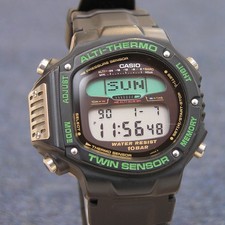 90s RETRO CASIO ALTI-THERMO ALT-6000 Barometer Thermometer Watch [New Battery]