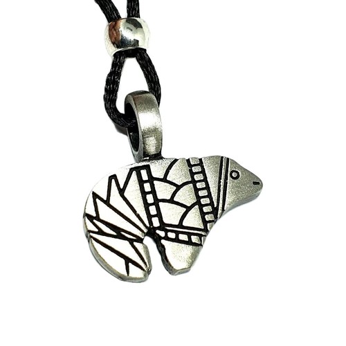 Zuni bear pendant necklace - zuni,