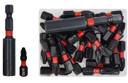 25x pozi bits pz2 25mm - bits, pz2-25mm