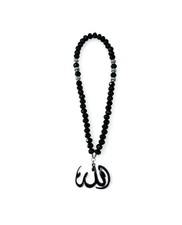 Black crystal prayer beads car - prayer,