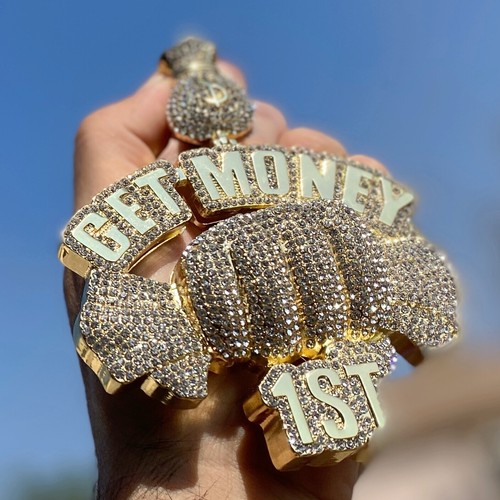 14k gold plated get money - "get,