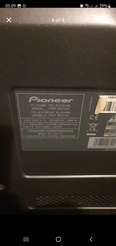 Pioneer plasma pdp - plasma, pdp-507xd