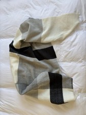 Zara Black, Grey & White Checked Scarf 