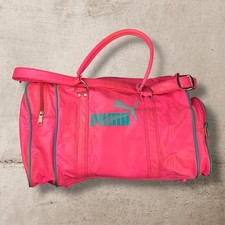 PUMA Vintage Holdall Shoulder Sports Bag Gym Travel Barrel Bag Pink