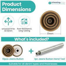 14/17/20/22mm Jeans Buttons